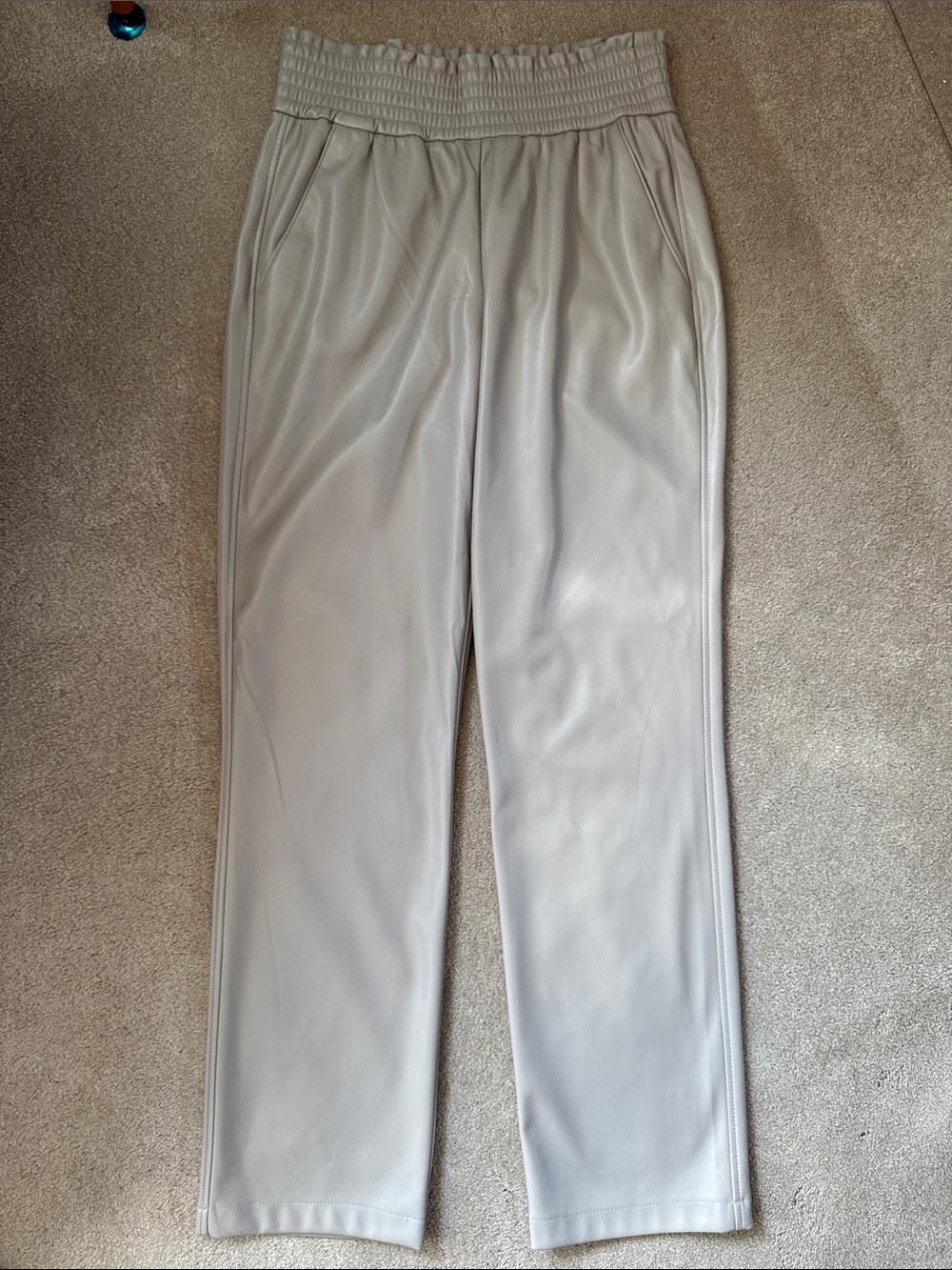 Pull On Faux Leather Pants